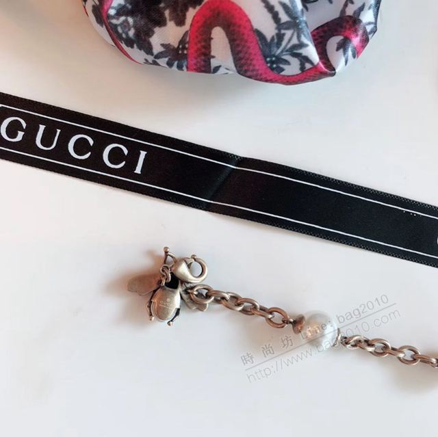 GUCCi飾品 古馳女士手鏈 Gucci蜜蜂珍珠復古手鏈  zgbq1034
